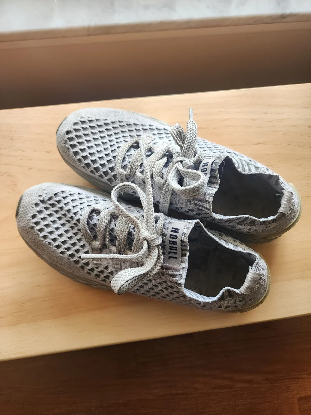 NOBULL Cool Grey Knit Runner Athletic Sneakers Womens 7.5